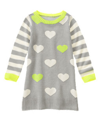 Get Extra 30% Off Striped Heart Sweater Dress